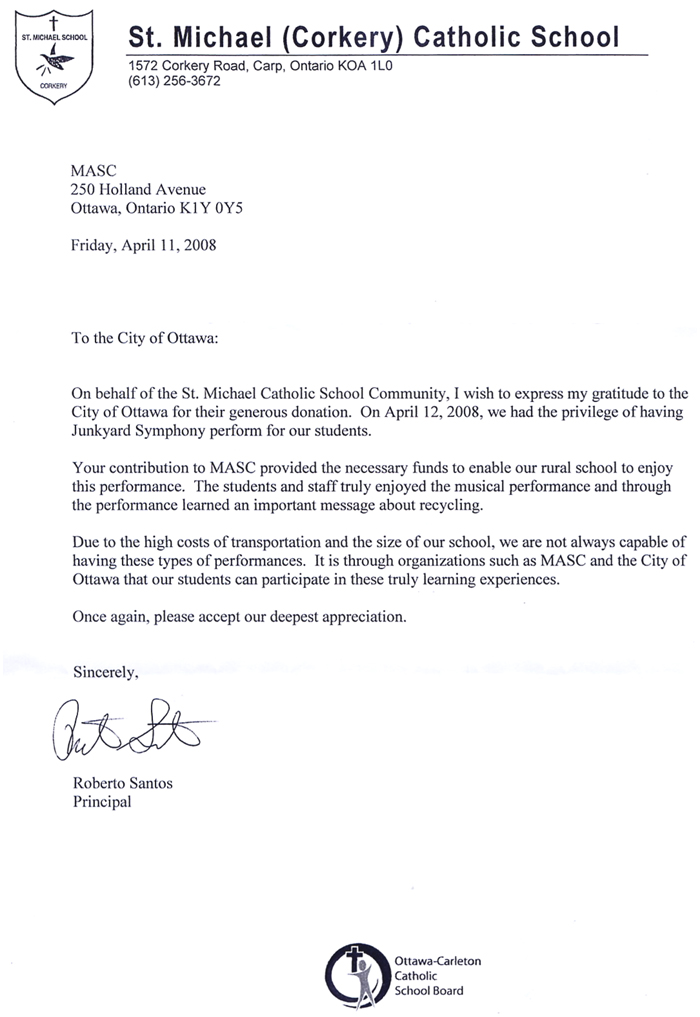 St. Micheal Corkery Thank You!