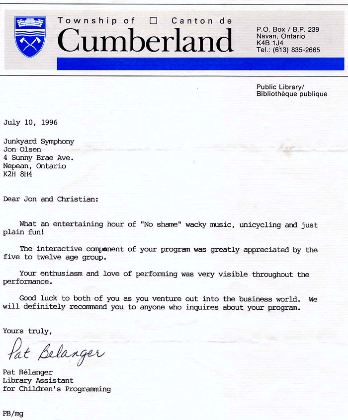  Cumberland Recommndation!
